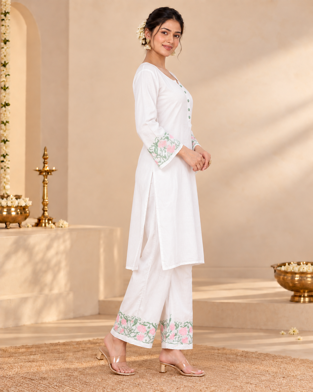 ROZA CHIKANKARI 3 PIECE SET