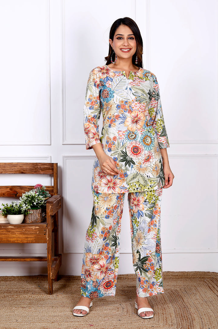 ZAINA COTTON PRINTED CO-ORD SET