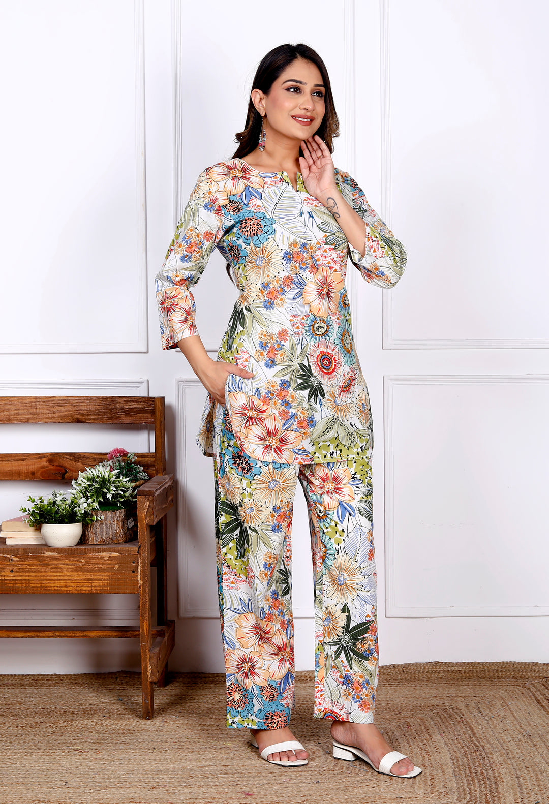 ZAINA COTTON PRINTED CO-ORD SET