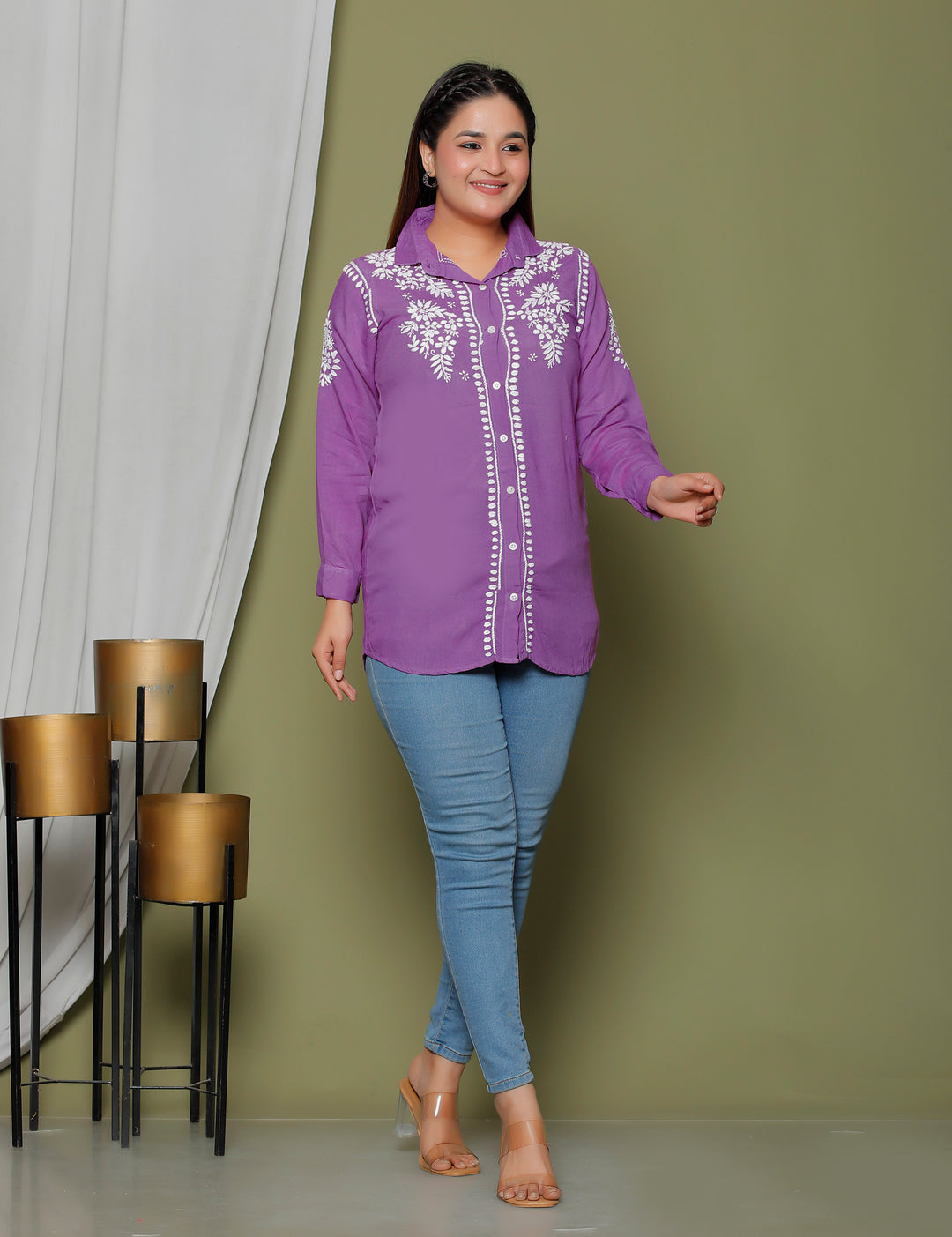 Azra Modal Chikankari Shirt