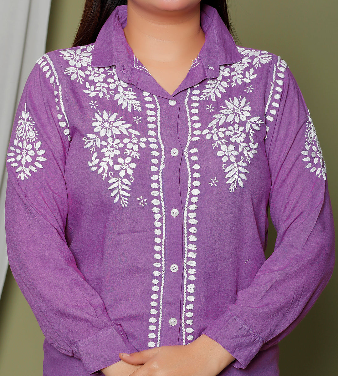 Azra Modal Chikankari Shirt