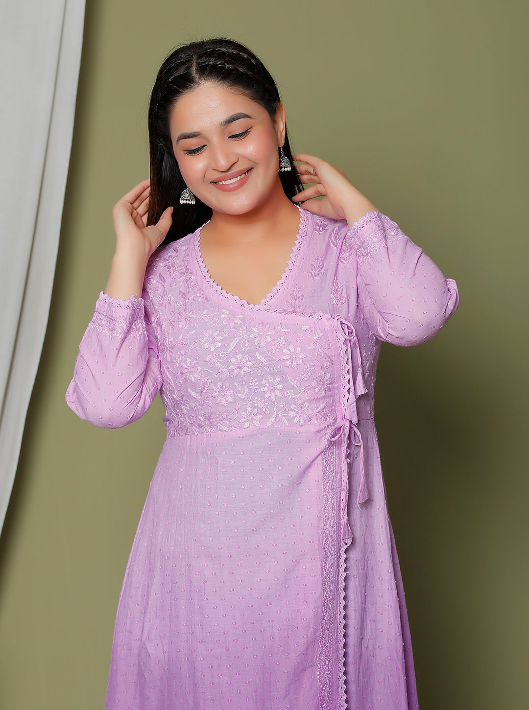 Naima Cotton Chikankari Angarkha