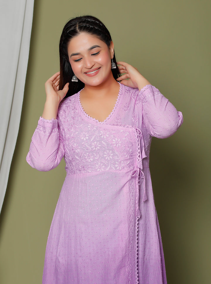 Naima Cotton Chikankari Angarkha