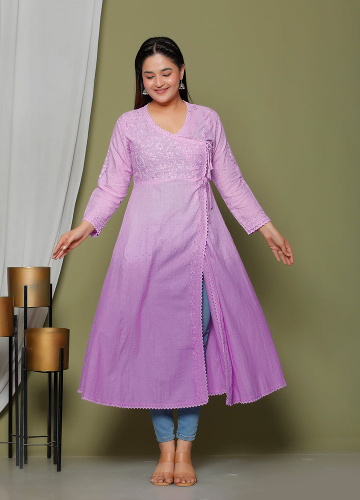 Naima Cotton Chikankari Angarkha