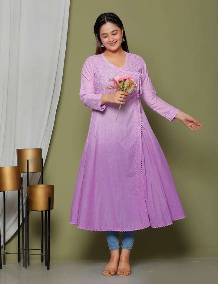 Naima Cotton Chikankari Angarkha