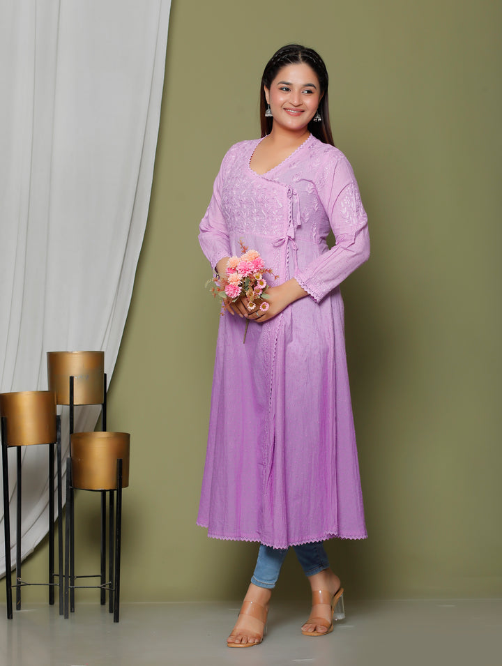 Naima Cotton Chikankari Angarkha