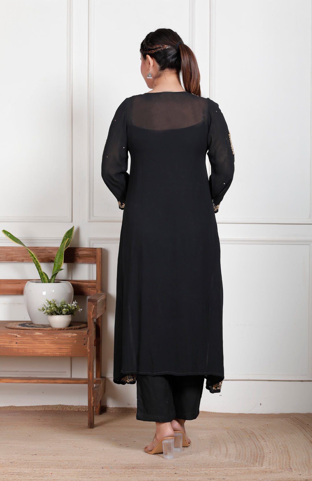 Hazel Viscose Chikankari 3 Piece Suit