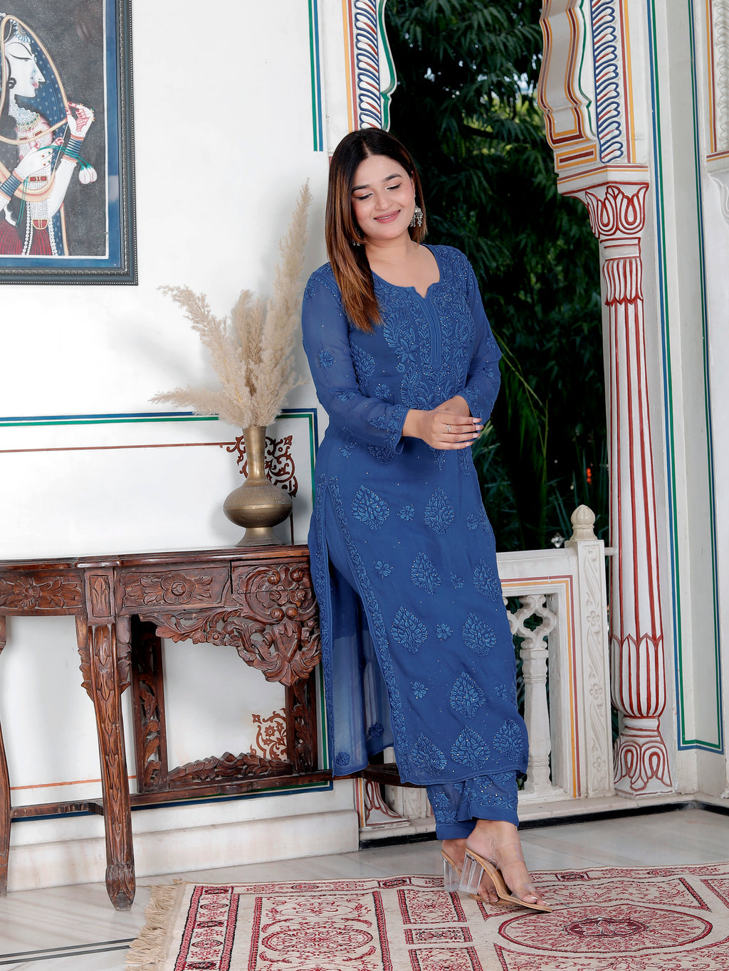 Haya Viscose Chikankari full set