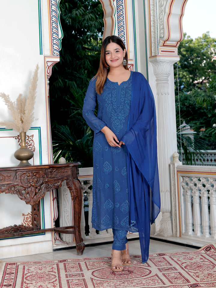 Haya Viscose Chikankari full set