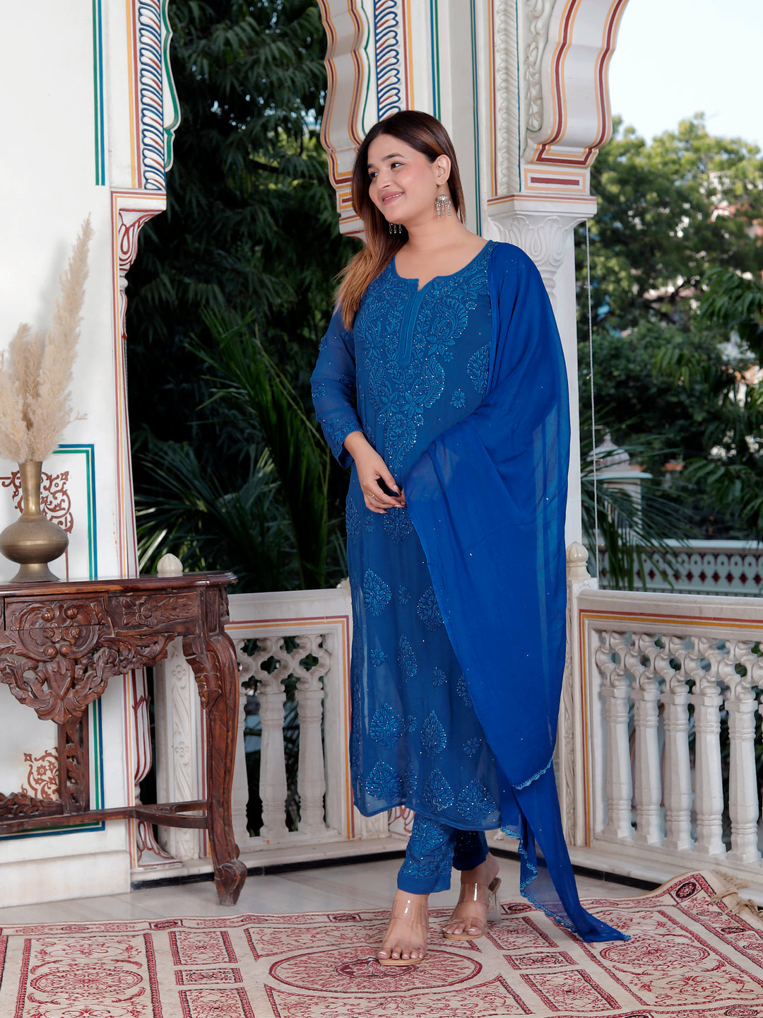 Haya Viscose Chikankari full set