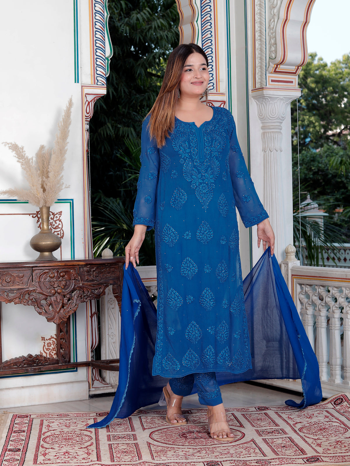 Haya Viscose Chikankari full set