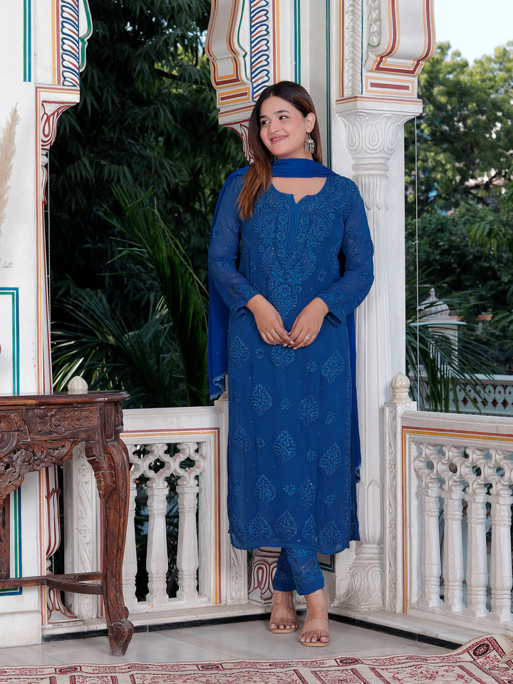 Haya Viscose Chikankari full set