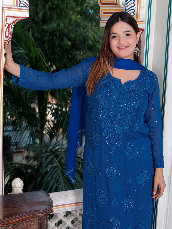 Haya Viscose Chikankari full set