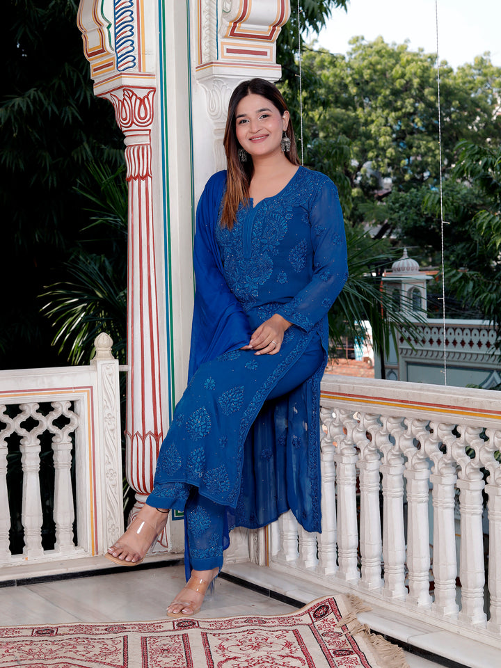 Haya Viscose Chikankari full set