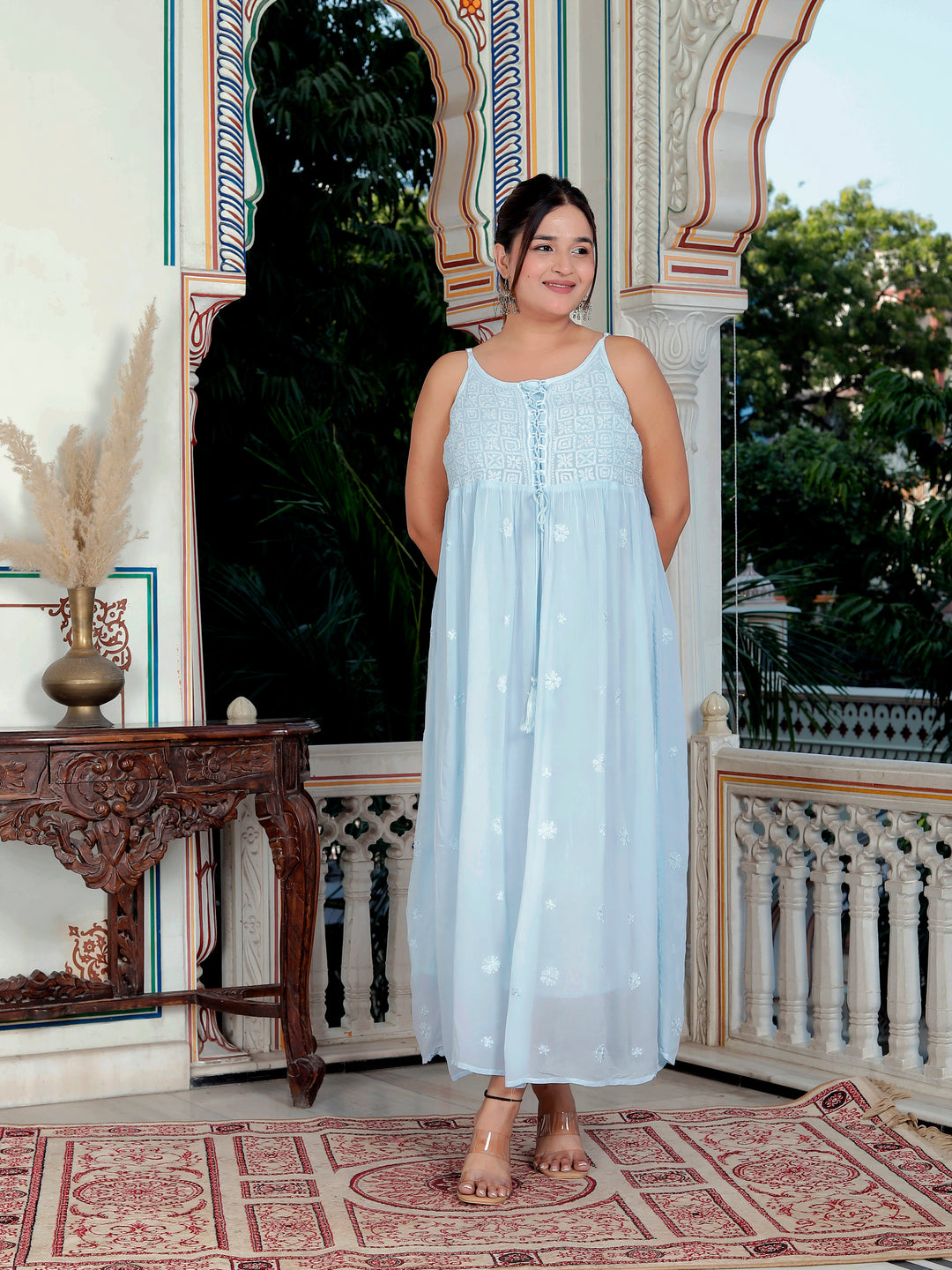 Irya Viscose Chikankari Gown