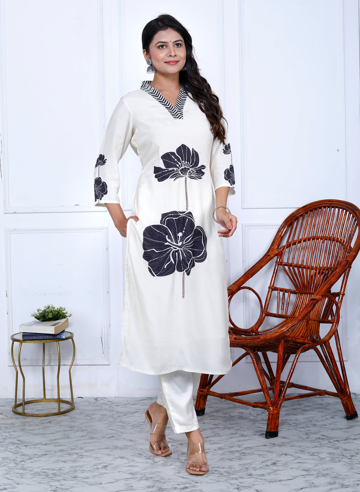 Rhea Muslin Printed Suit With Dupatta