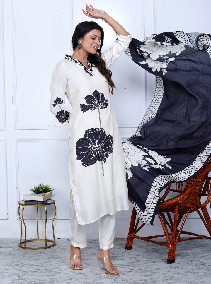 RHEA MUSLIN PRINTED SUIT WITH DUPATTA