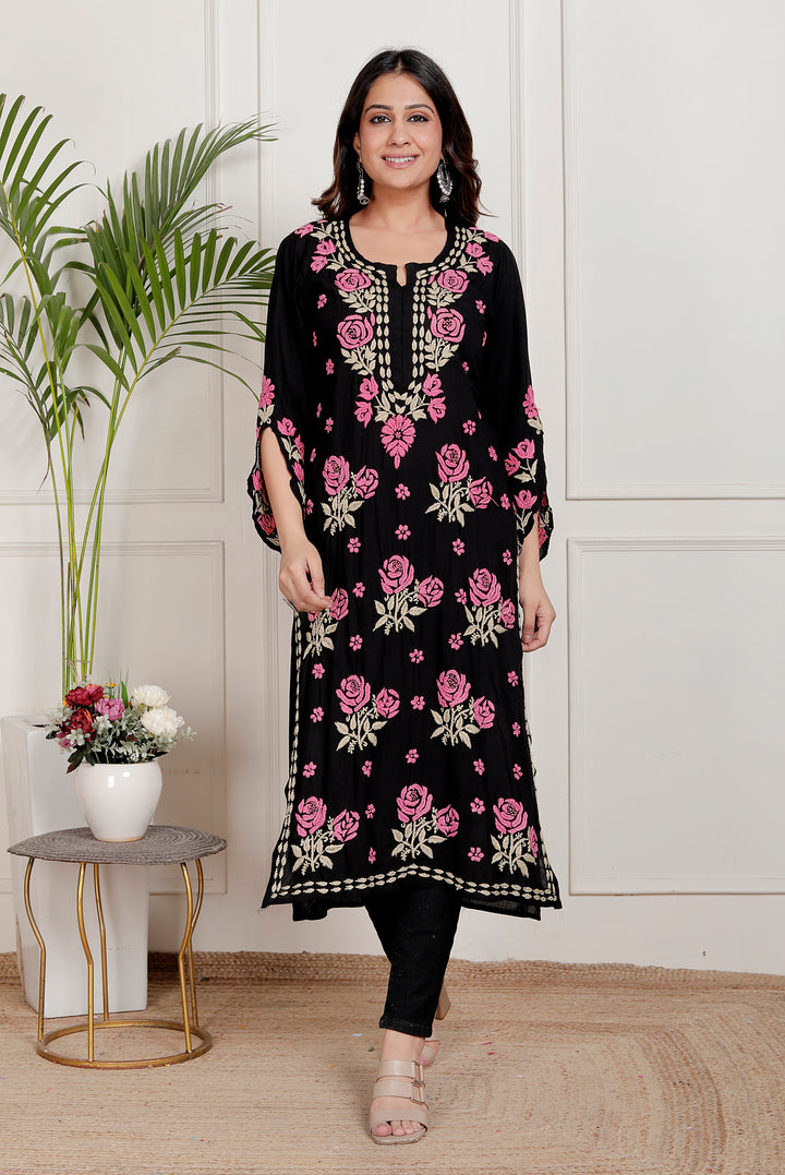 Dahlia Cotton Chikankari Long Kurti