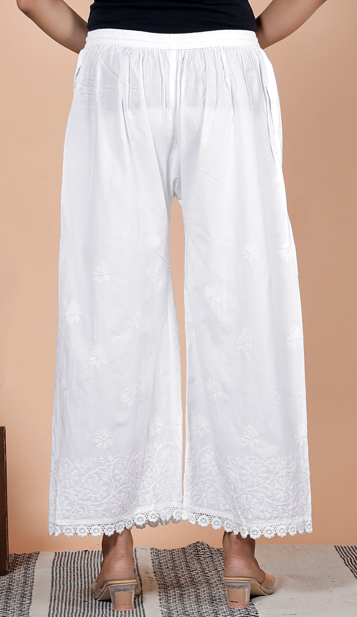 NOORA Cotton Chikankari Palazo