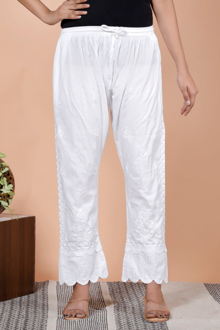 FALAK Cotton Chikankari Trouser