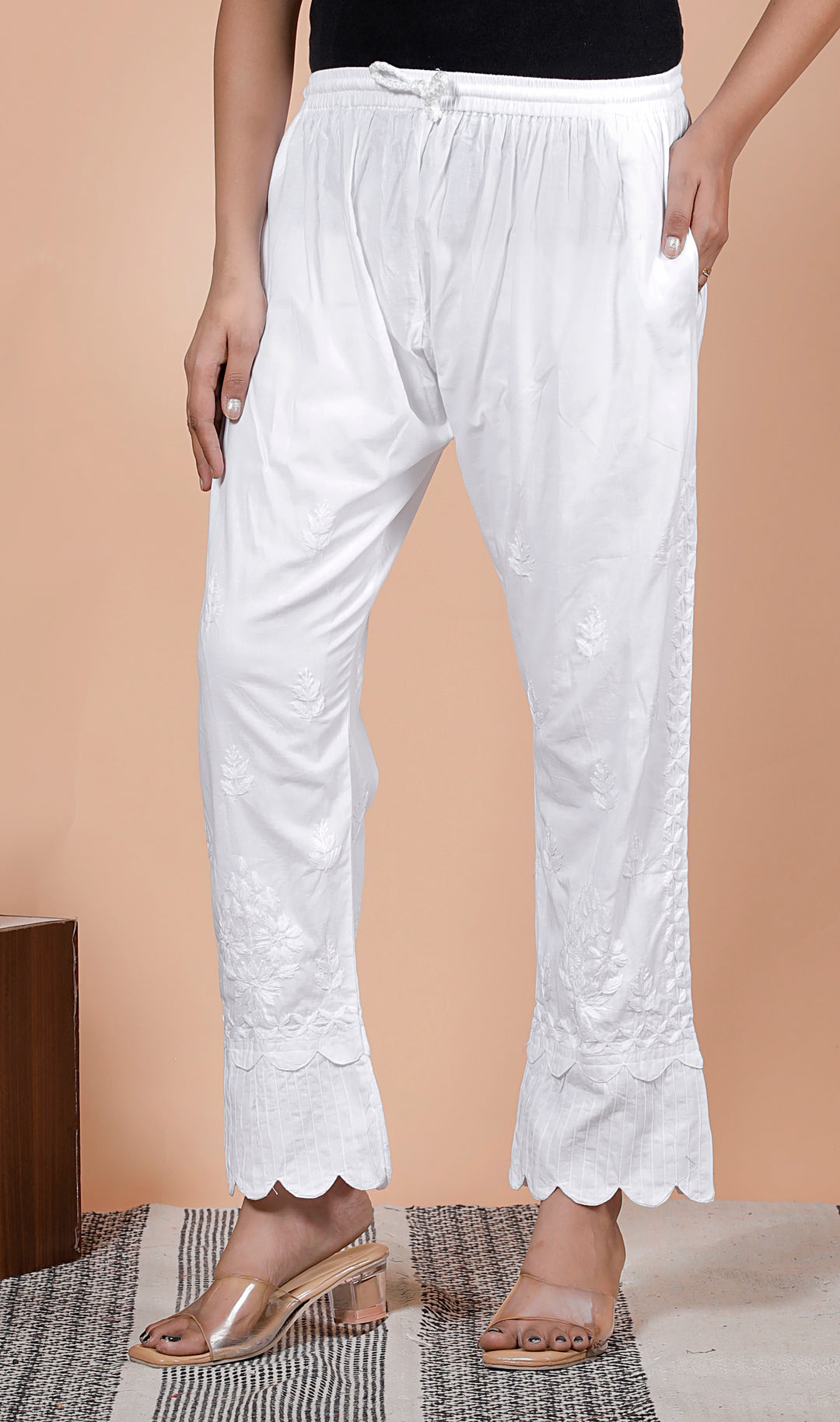 FALAK Cotton Chikankari Trouser