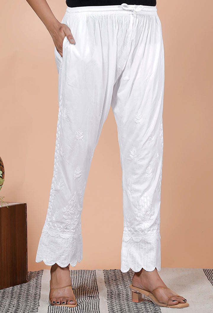 FALAK Cotton Chikankari Trouser