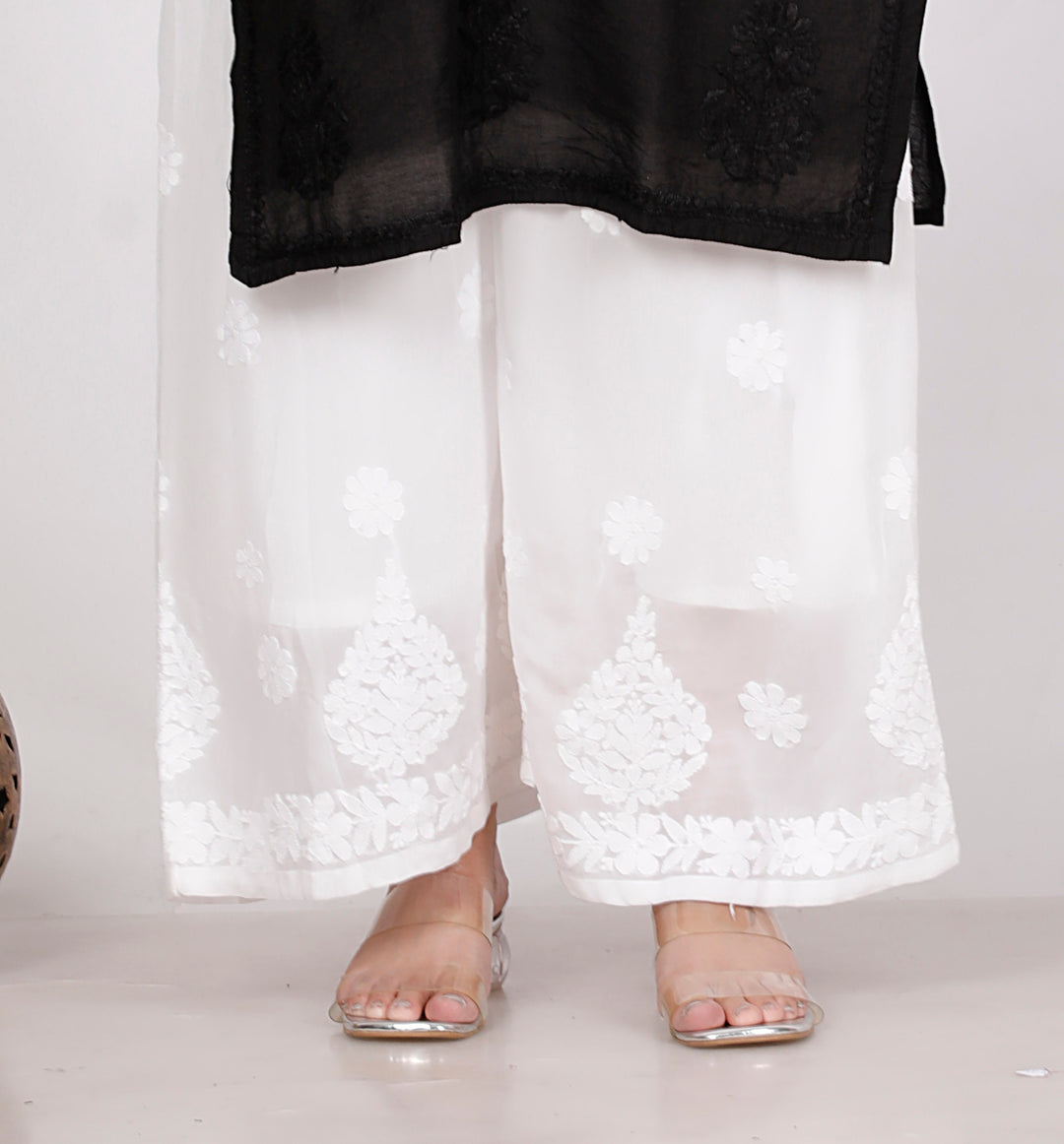 SUHANA CHANDERI CHIKANKARI LONG KURTI