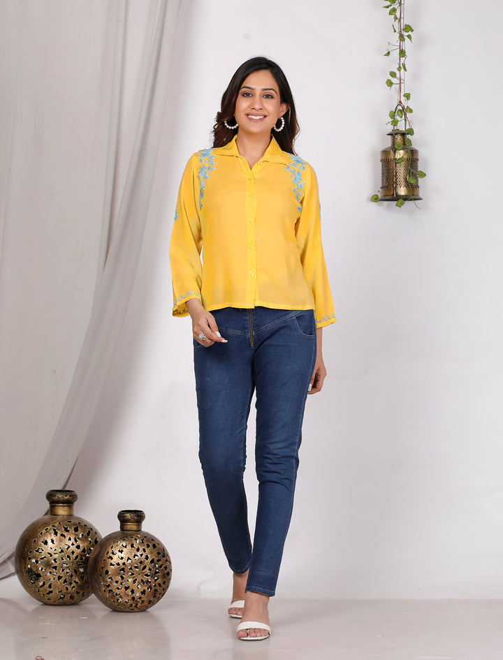 Kaamya yellow shirt
