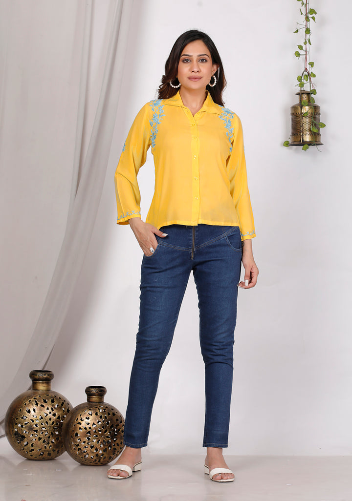 Kaamya yellow shirt