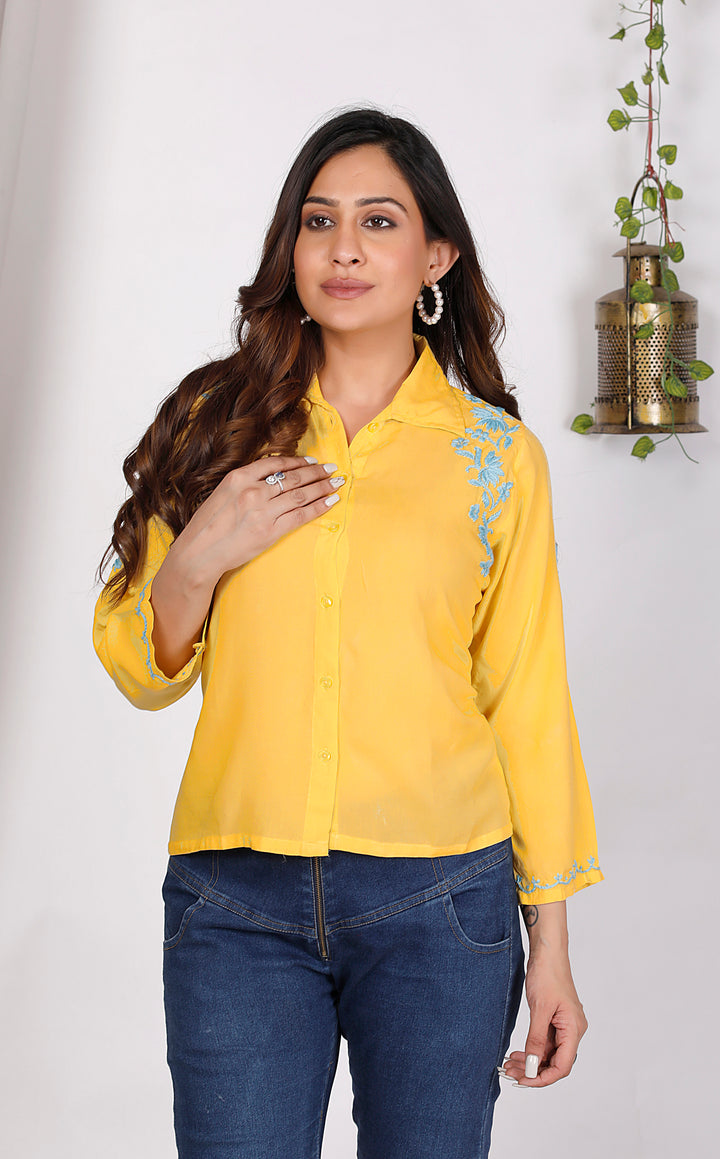 Kaamya yellow shirt