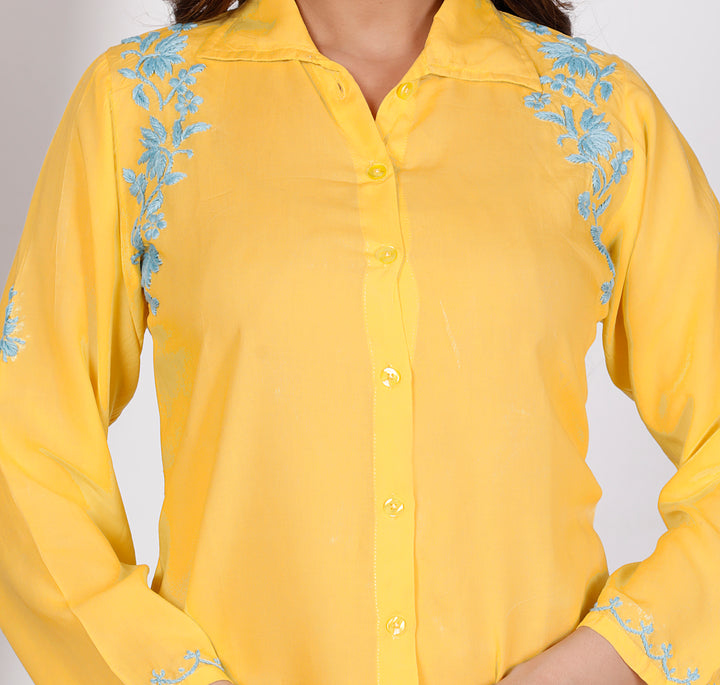 Kaamya yellow shirt