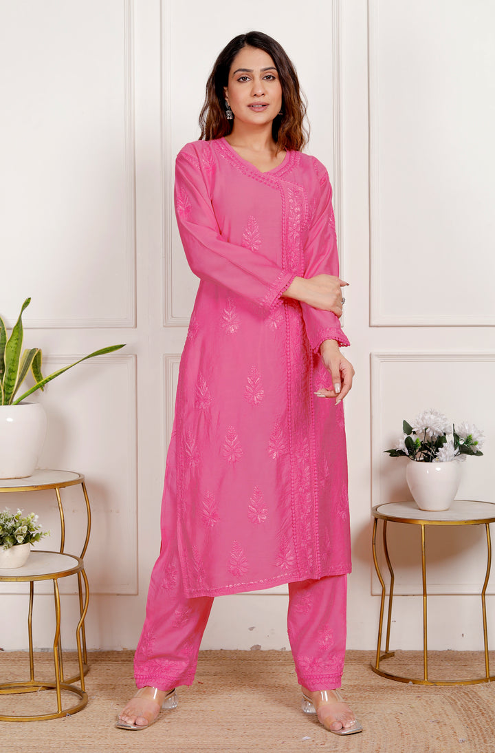 Falisha Chanderi Chikankari Co-ord Set