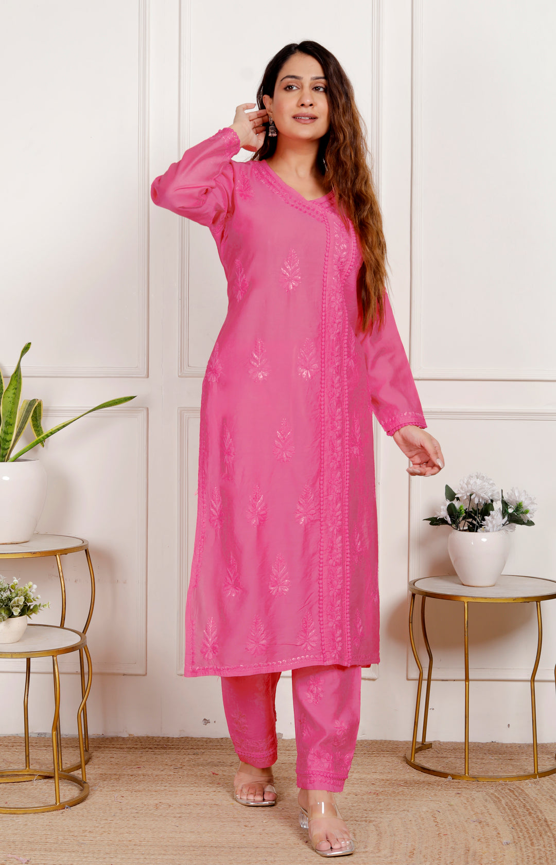 Falisha Chanderi Chikankari Co-ord Set