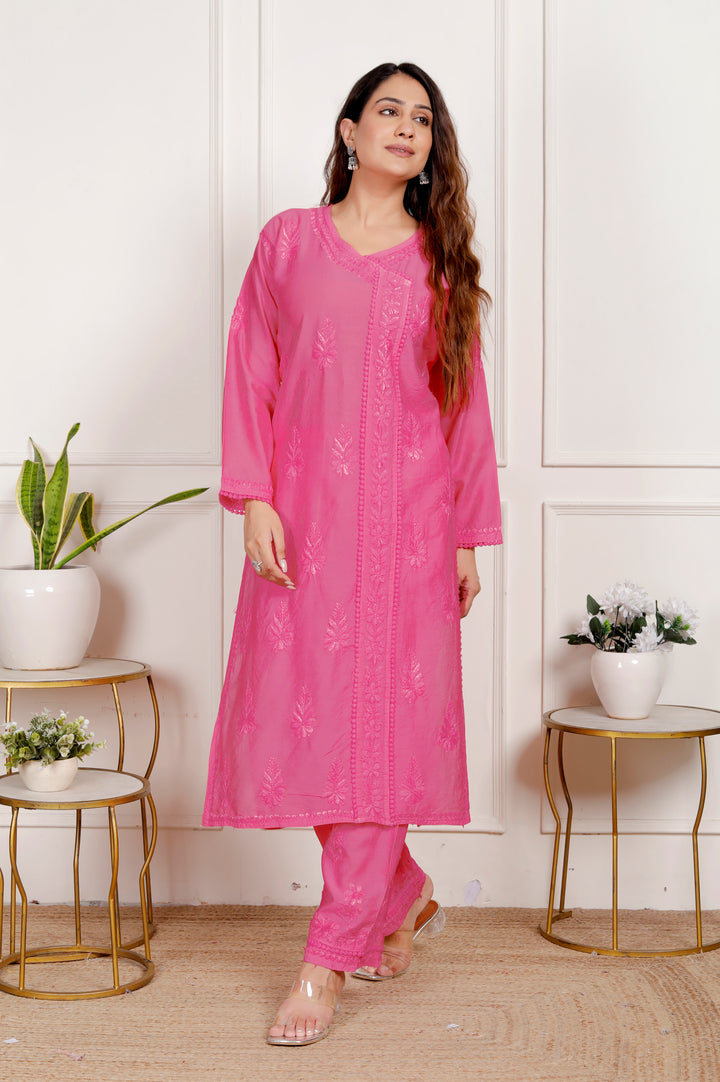 Falisha Chanderi Chikankari Co-ord Set