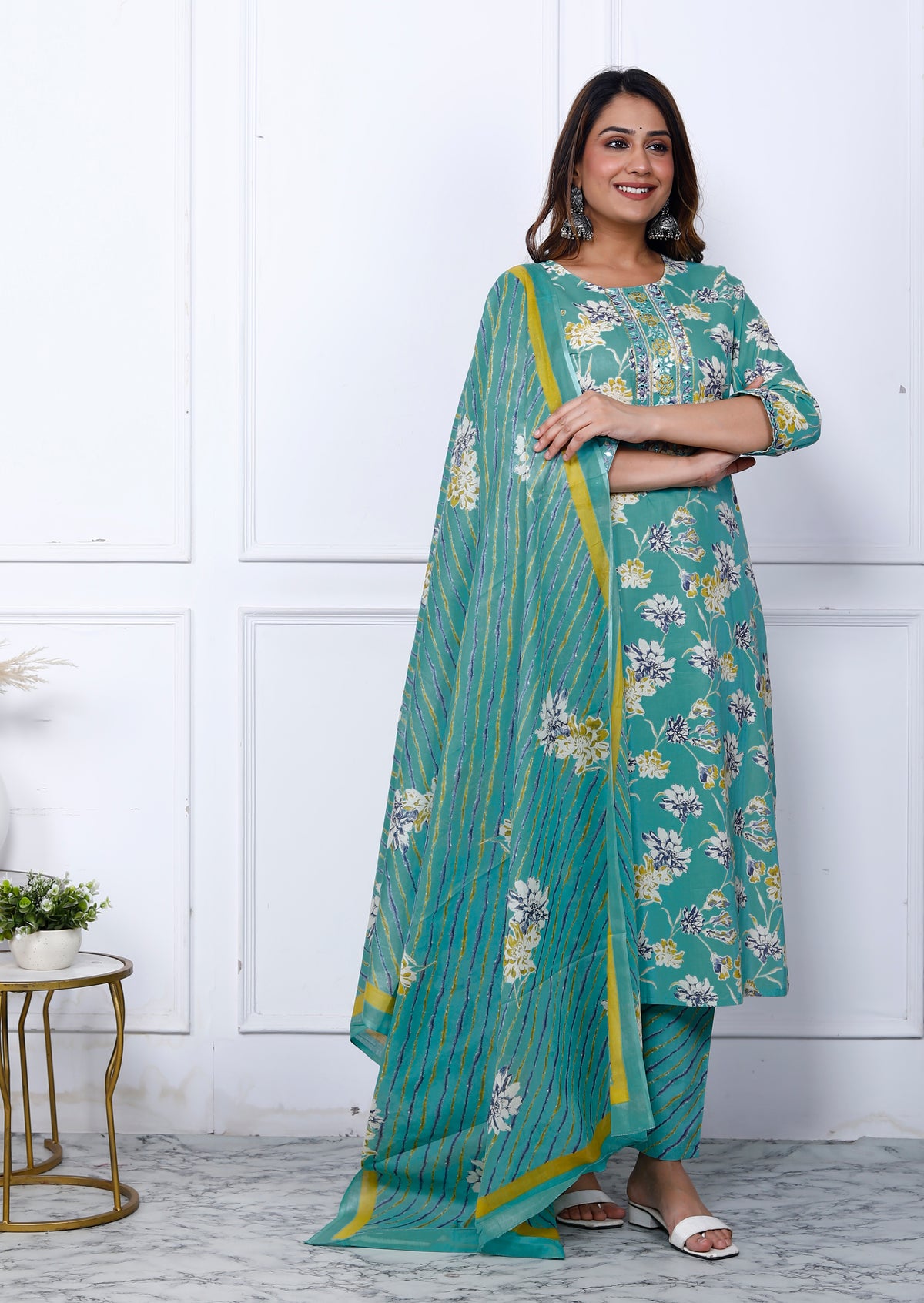 Aadya Cotton Printed Dupatta Set