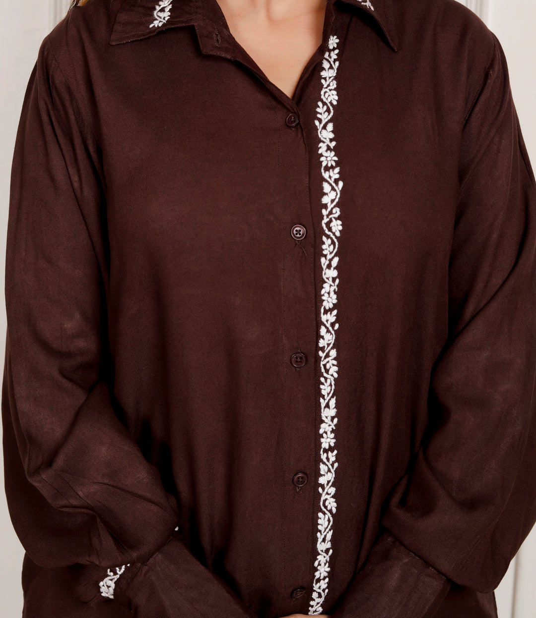 Hareem Cotton Chikankari Long shirt