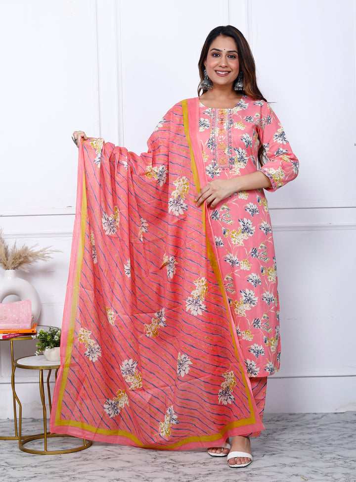 AADYA COTTON PRINTED DUPATTA SET