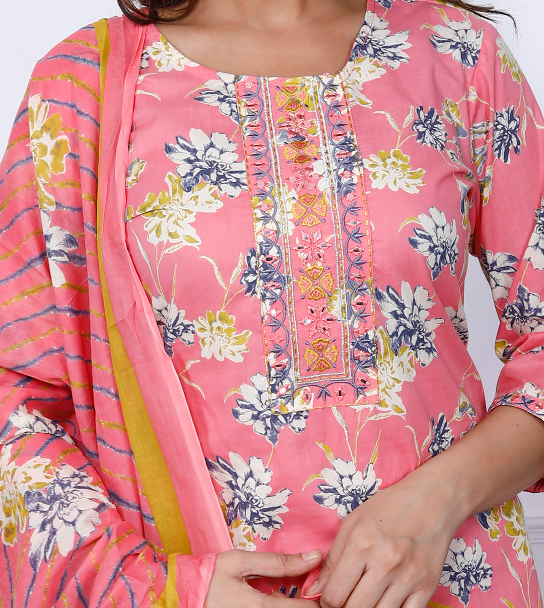 AADYA COTTON PRINTED DUPATTA SET