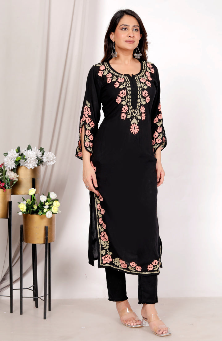 Delnaz chikankari long kurti