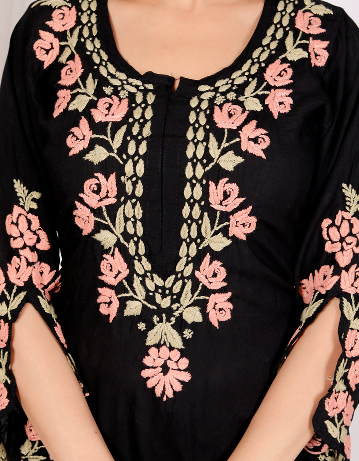 Delnaz chikankari long kurti