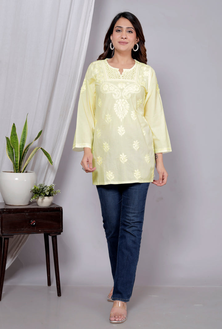 MASABA cotton chikankari short kurti