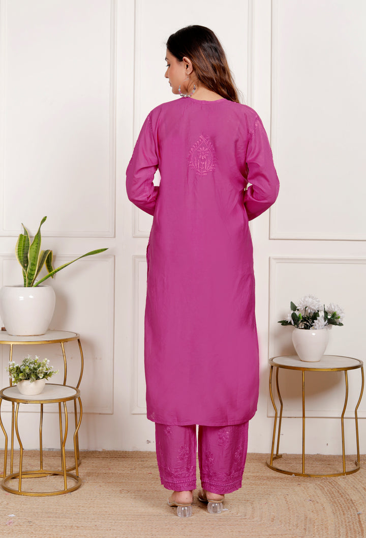 Falisha Chanderi Chikankari Co-ord Set