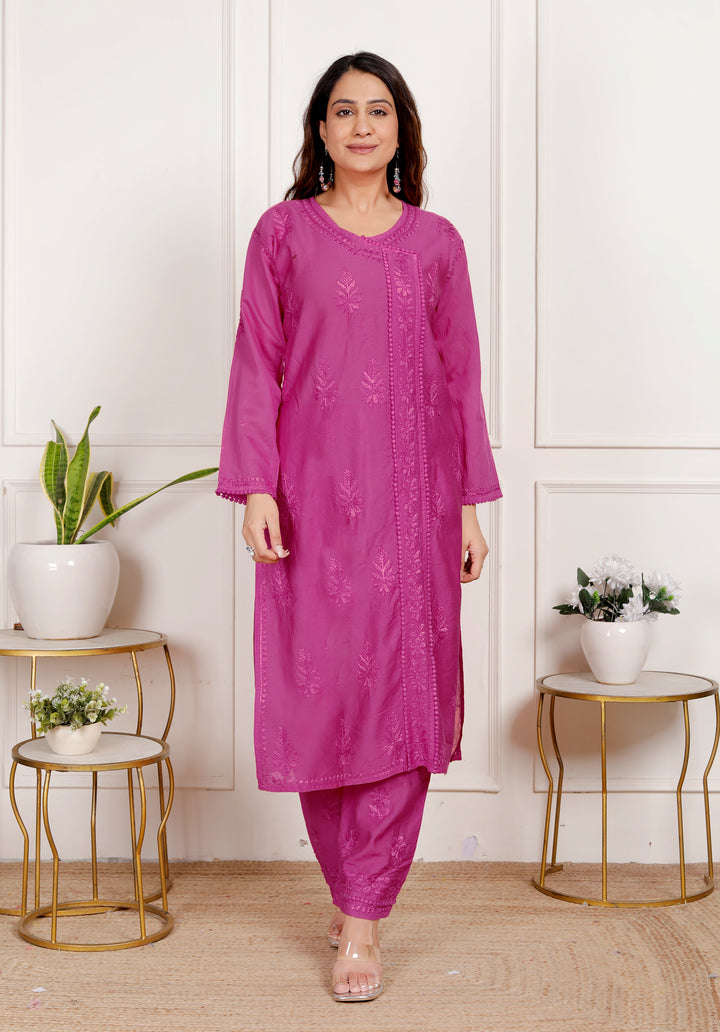 Falisha Chanderi Chikankari Co-ord Set