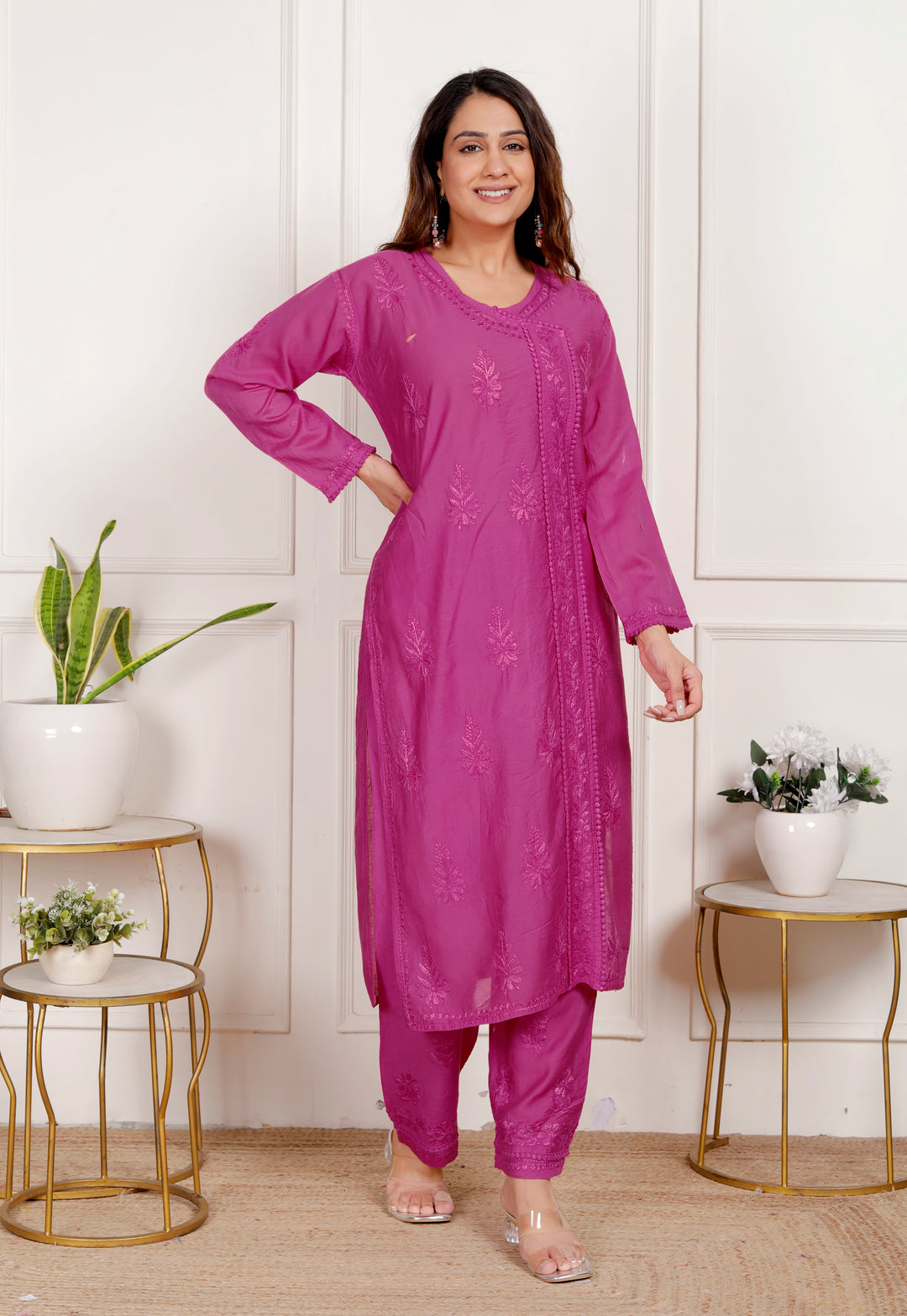 Falisha Chanderi Chikankari Co-ord Set