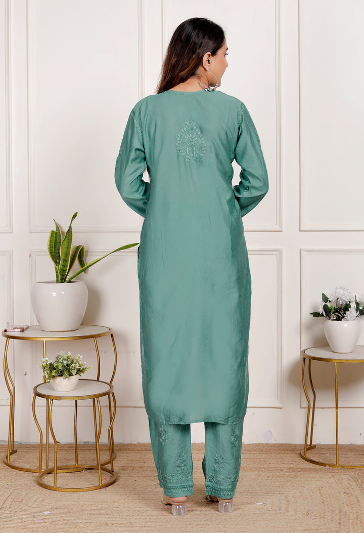 Falisha Chanderi Chikankari Co-ord Set