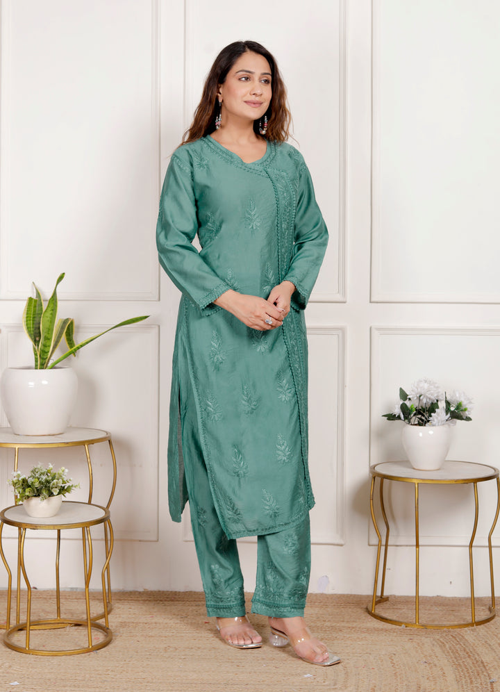 Falisha Chanderi Chikankari Co-ord Set
