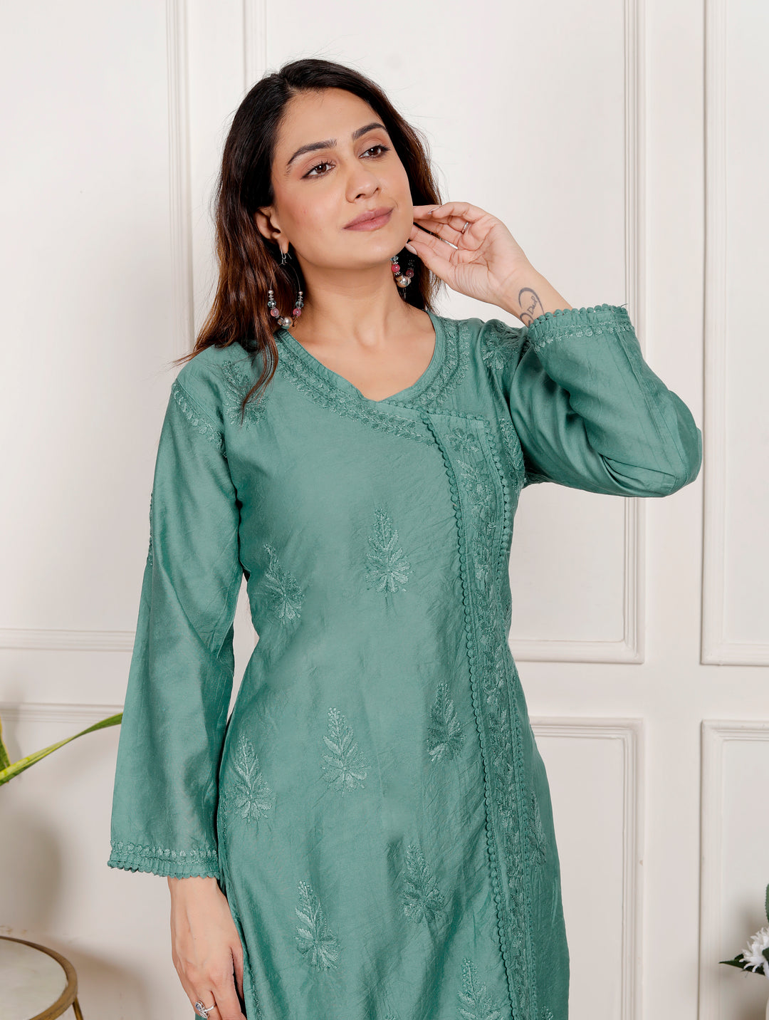 Falisha Chanderi Chikankari Co-ord Set
