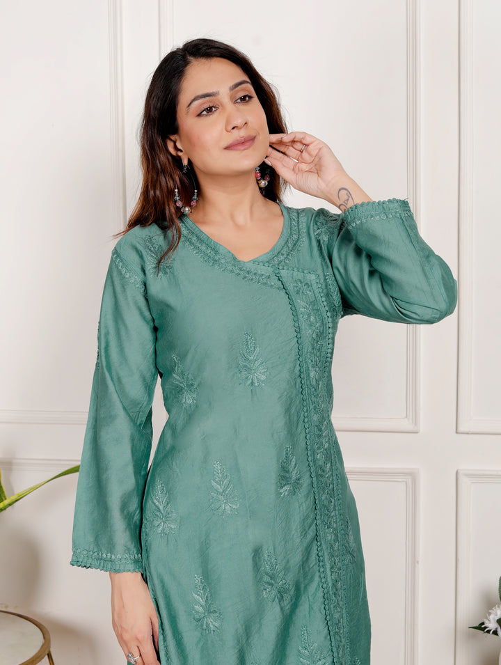 Falisha Chanderi Chikankari Co-ord Set