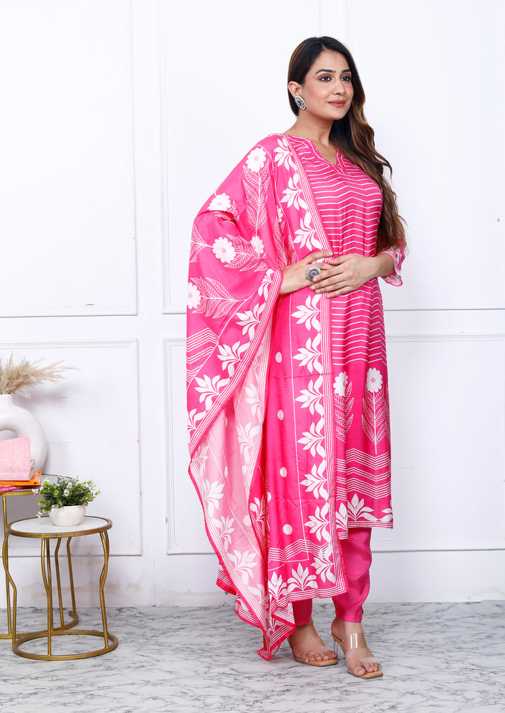 PRISHA PRINTED MUSLIN DUPATTA SET