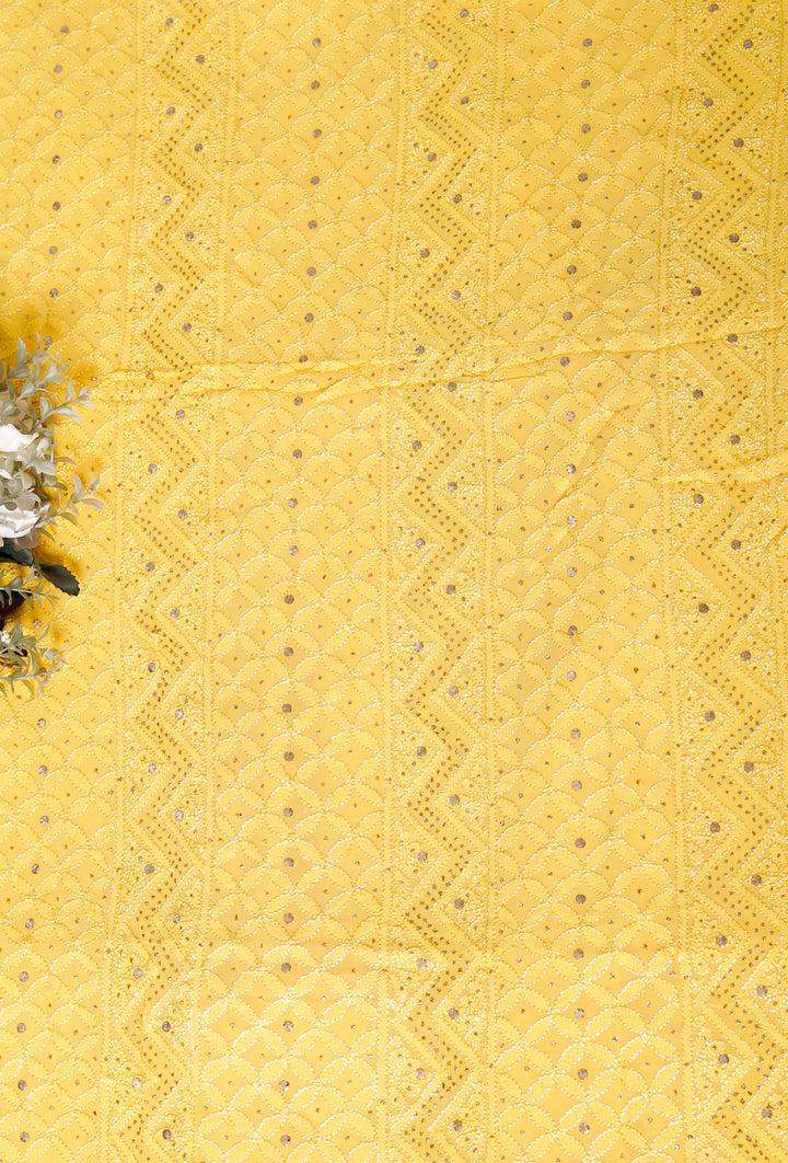 Viscose Chikankari Unstitched Kurta Dupatta Set